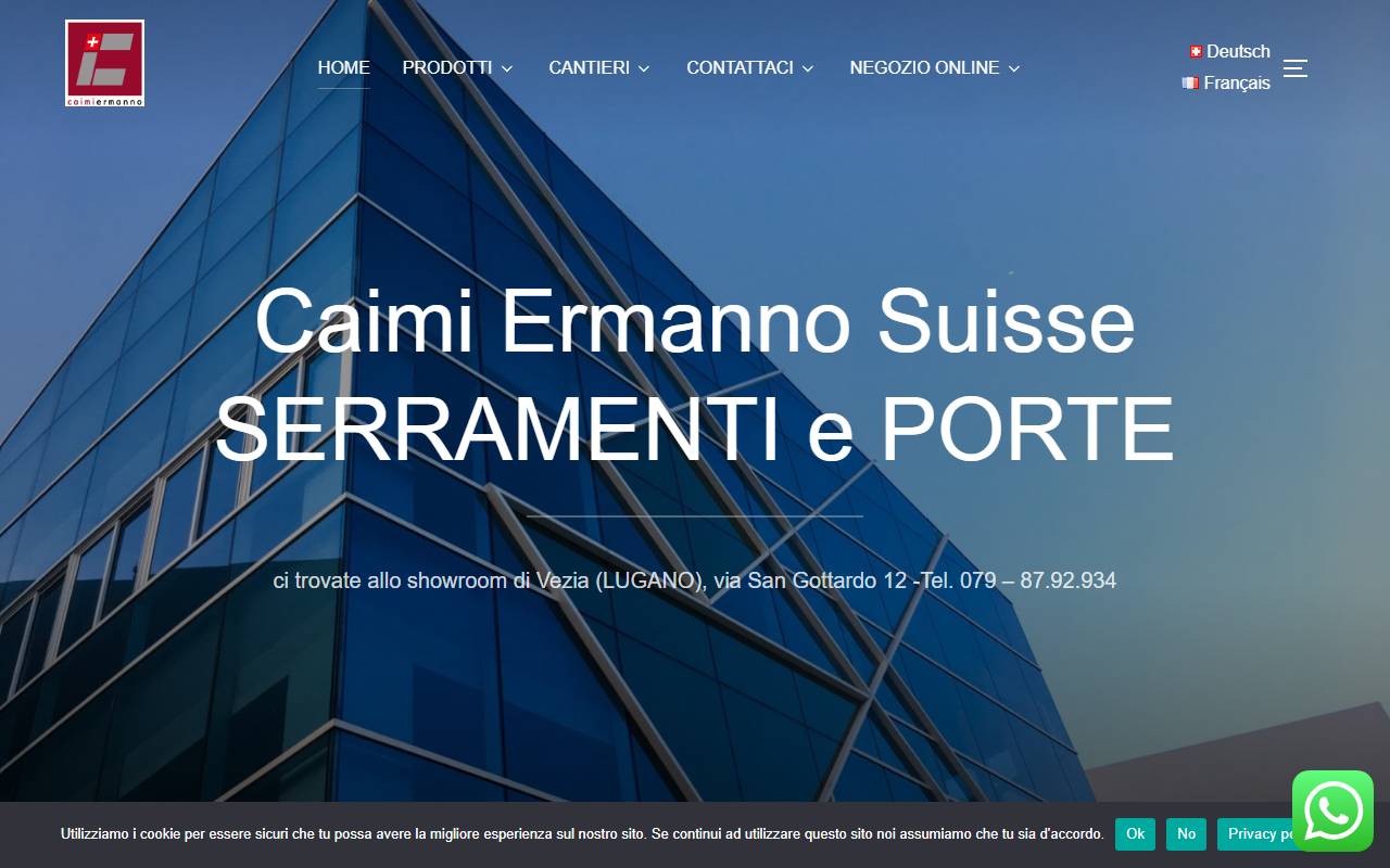 Anteprima del sito: CAIMI ERMANNO SUISSE Sagl