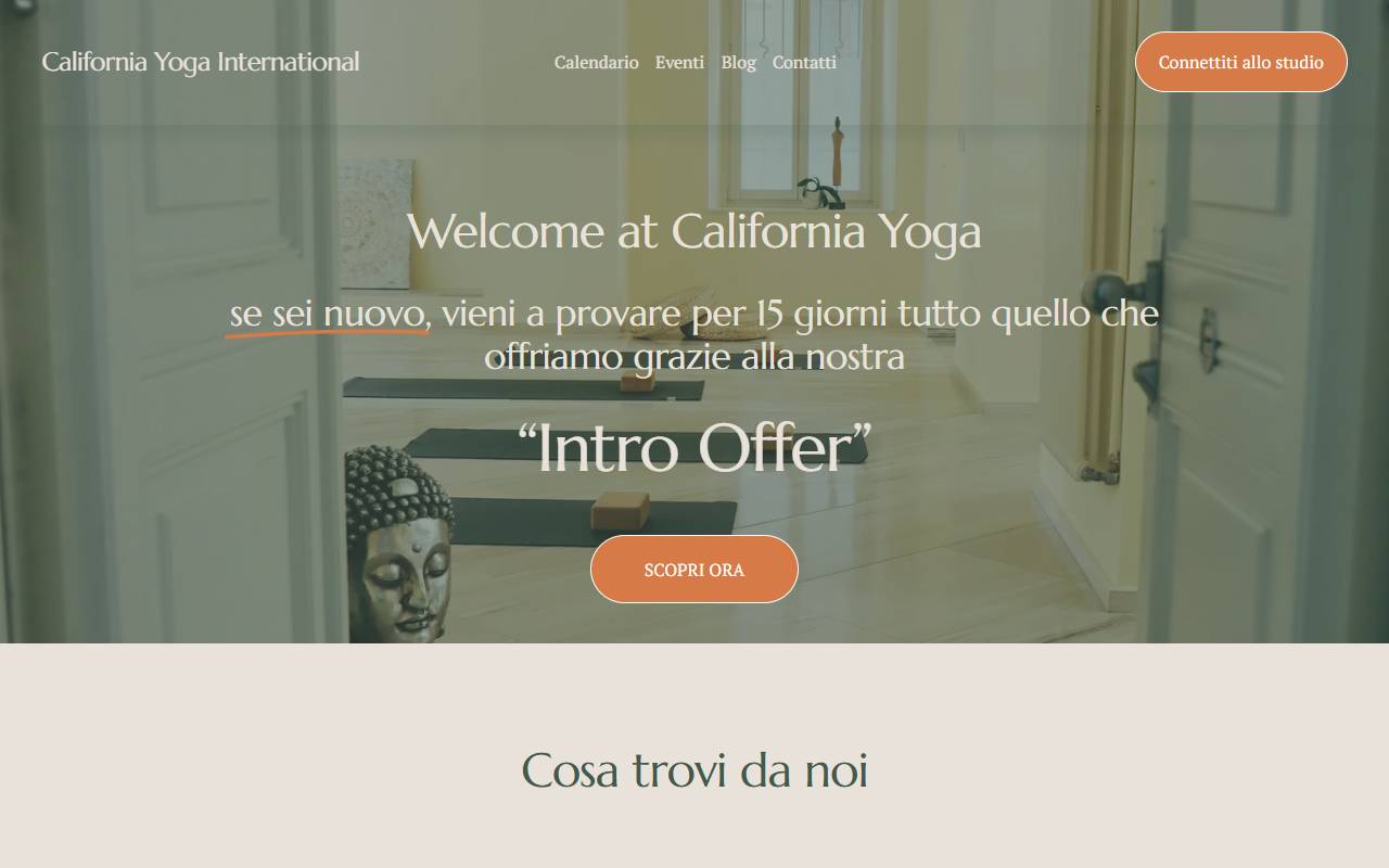 Anteprima del sito: California Yoga Sagl