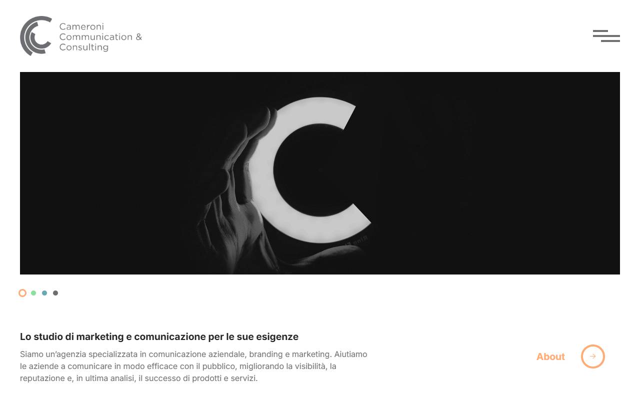 Anteprima del sito: Cameroni Communication & Consulting Sagl