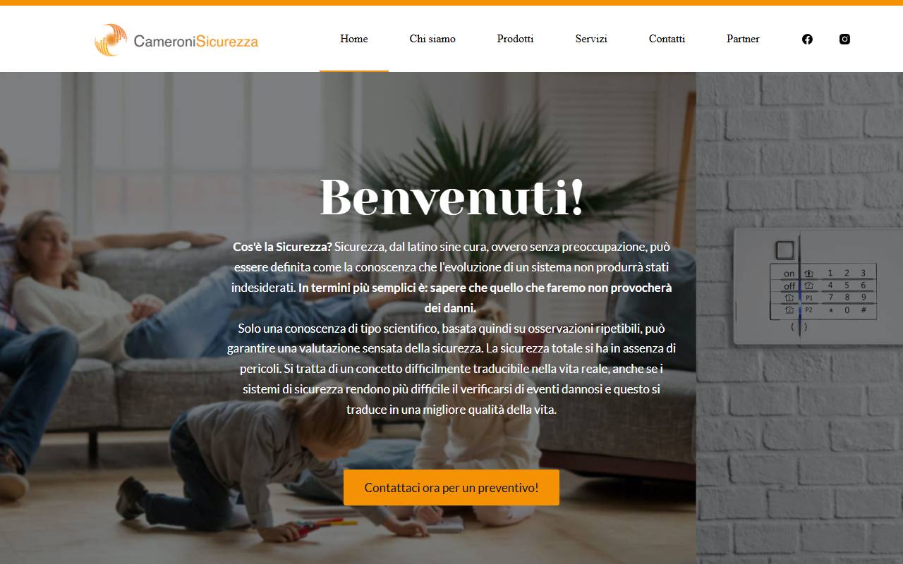 Anteprima del sito: Cameroni Sicurezza