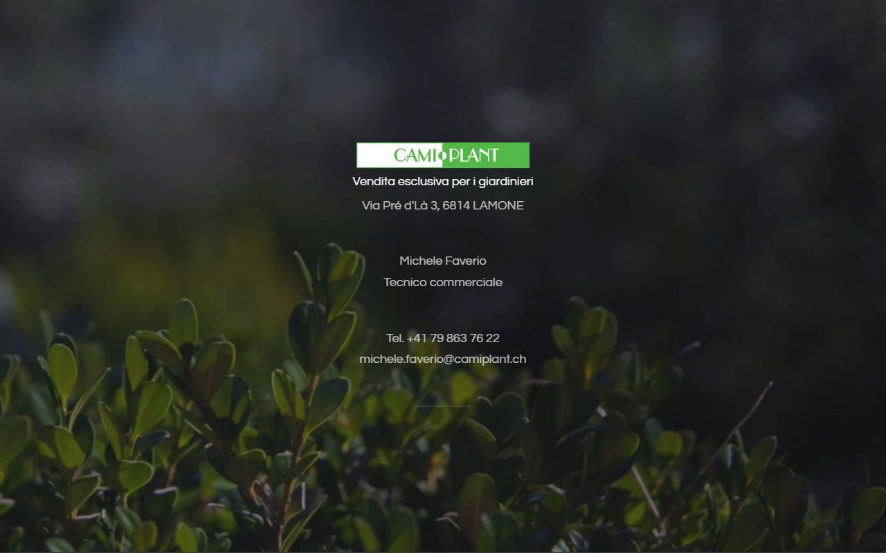 Anteprima del sito: CAMIPLANT SAGL