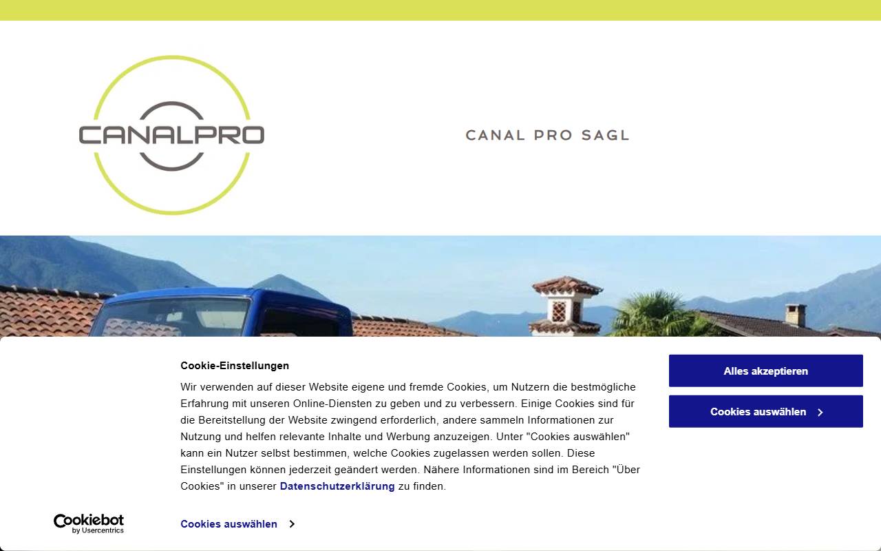 Anteprima del sito: Canal Pro Sagl
