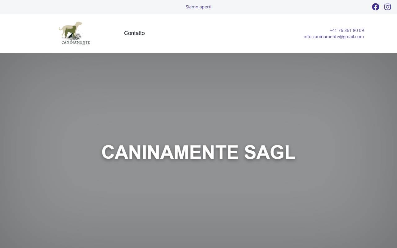 Anteprima del sito: Caninamente Sagl