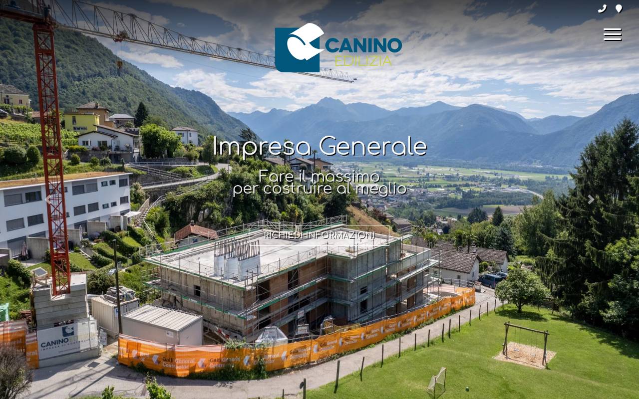Anteprima del sito: Canino edilizia Sagl