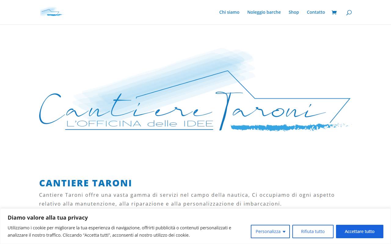 Anteprima del sito: Cantiere Taroni Sagl