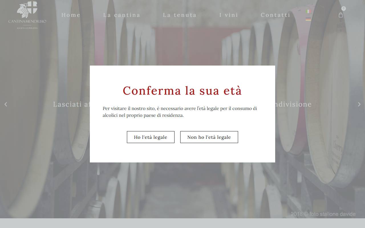 Anteprima del sito: CANTINA MENDRISIO società cooperativa
