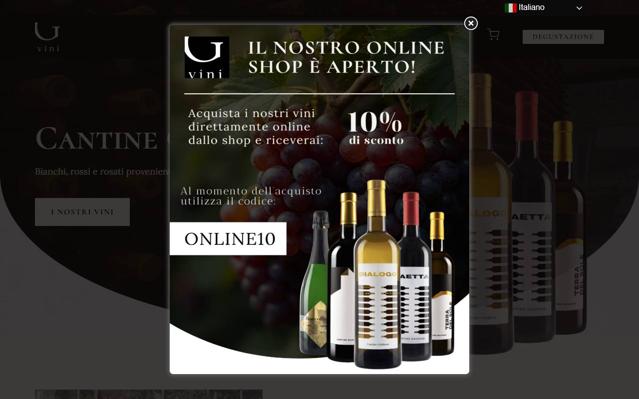 Anteprima del sito: Cantine Ghidossi Sagl