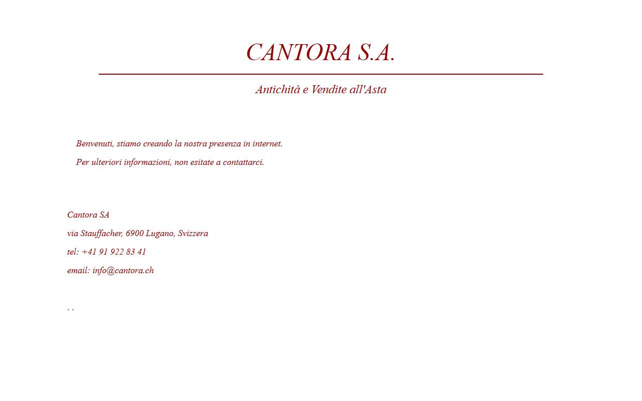 Anteprima del sito: Cantora SA