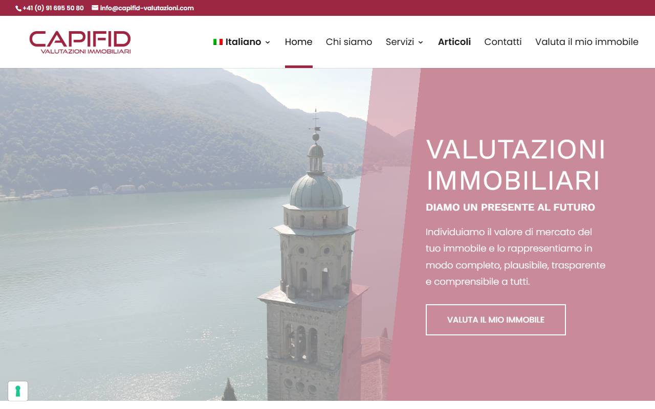 Anteprima del sito: Capifid valutazioni immobiliari Sagl