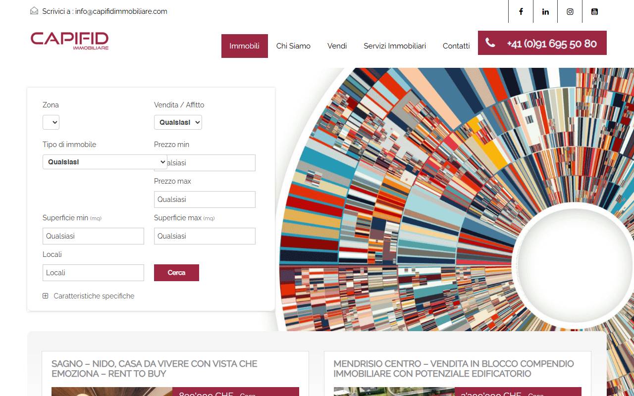 Anteprima del sito: Capifid Immobiliare SA