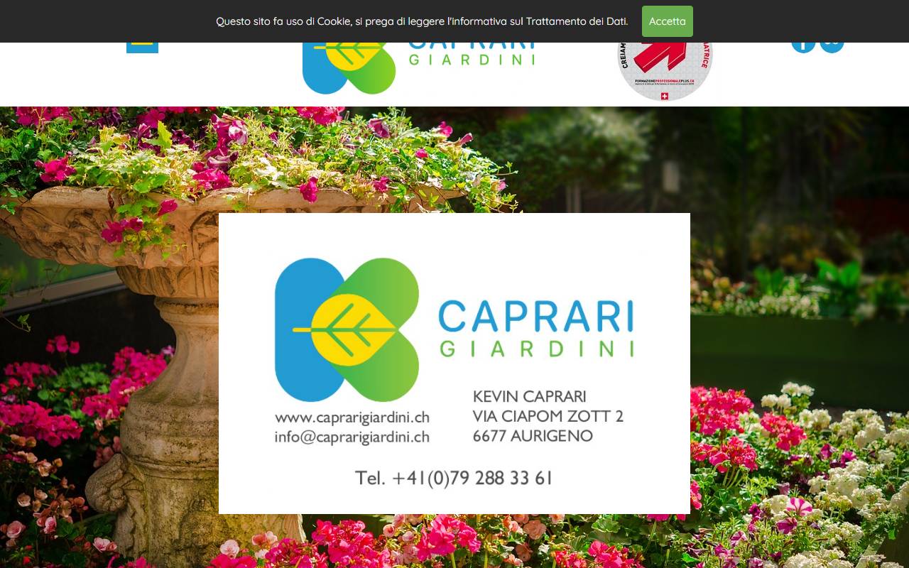 Anteprima del sito: Caprari Giardini