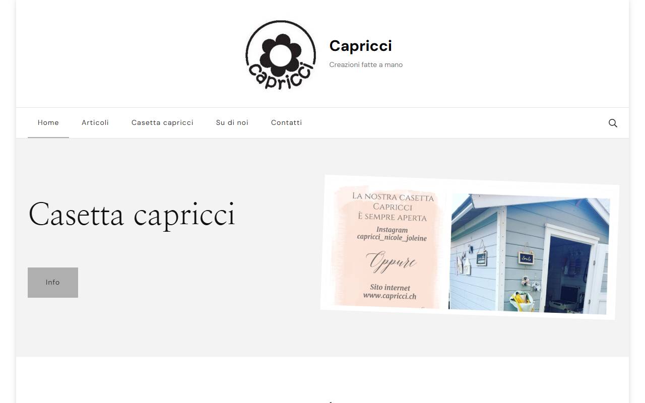 Anteprima del sito: CAPRICCI E DESIDERI DI MICHELA OBERTI
