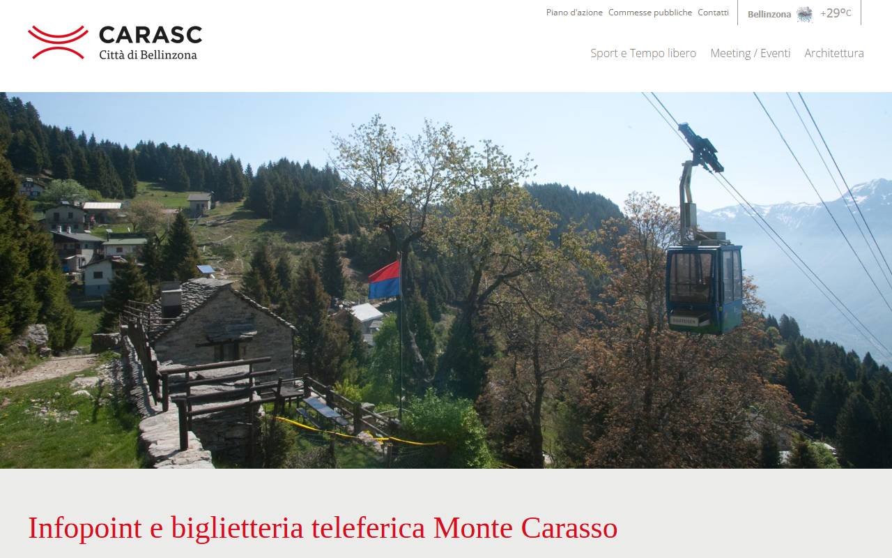 Anteprima del sito: Associazione Seminario internazionale di progettazione di Monte Carasso