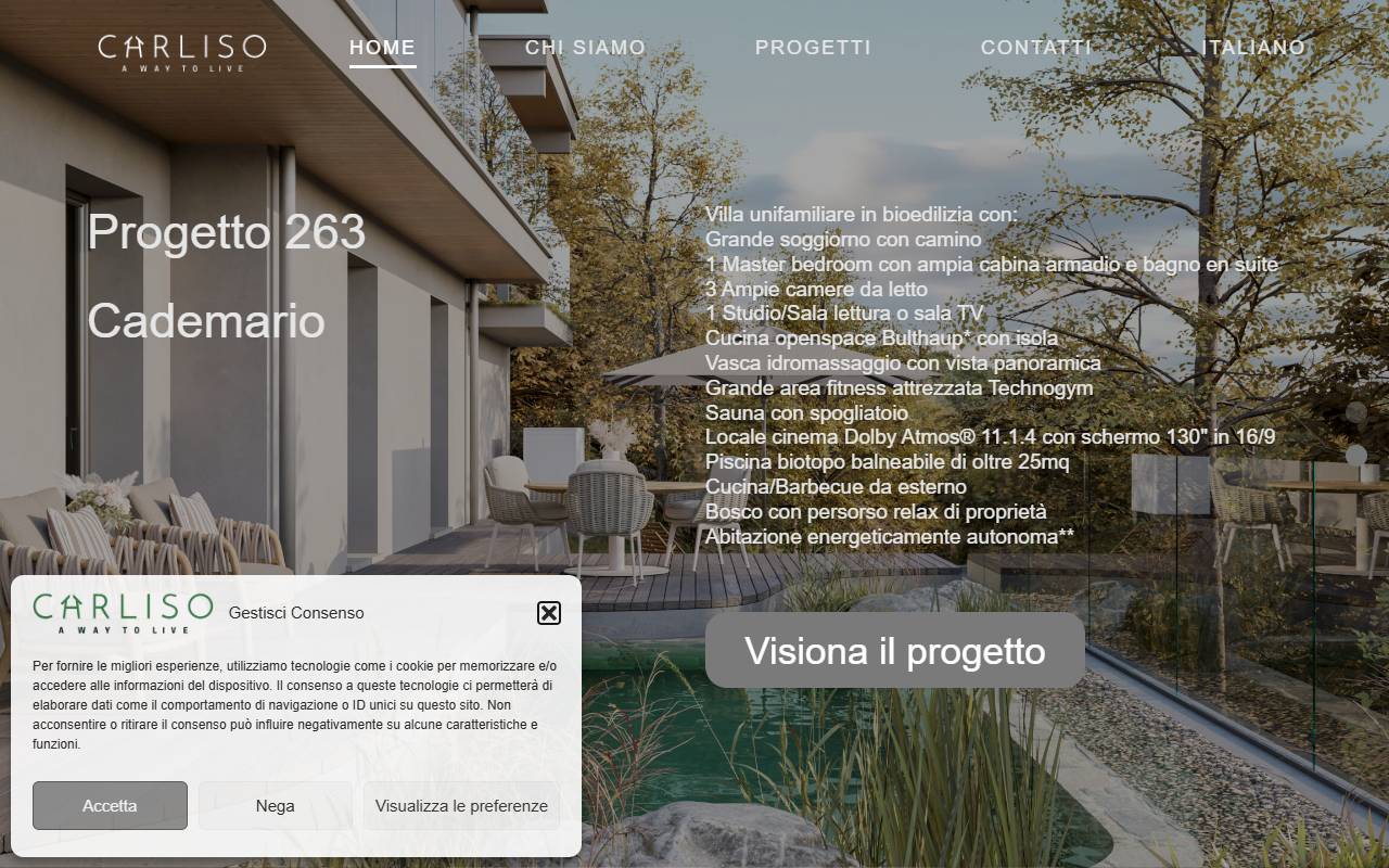Anteprima del sito: Carliso SA