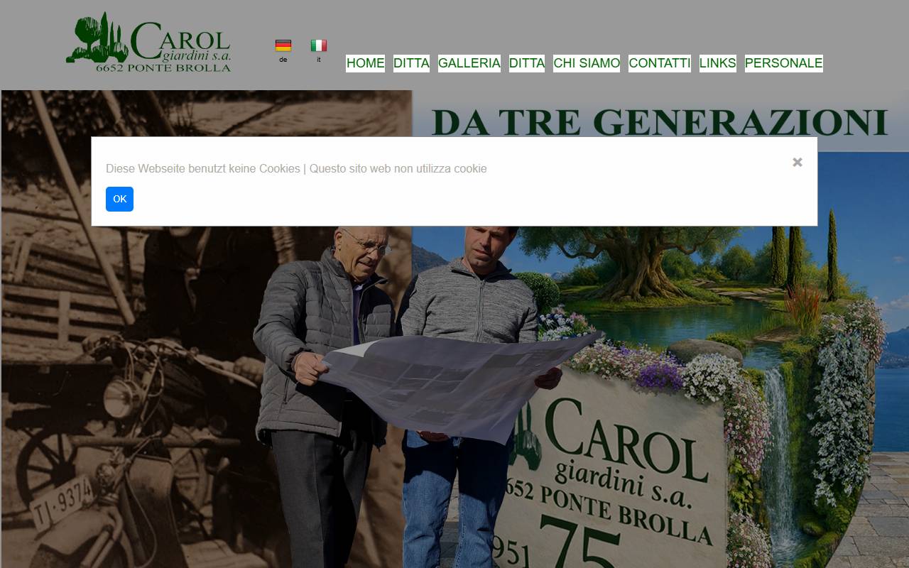 Anteprima del sito: Carol Giardini SA