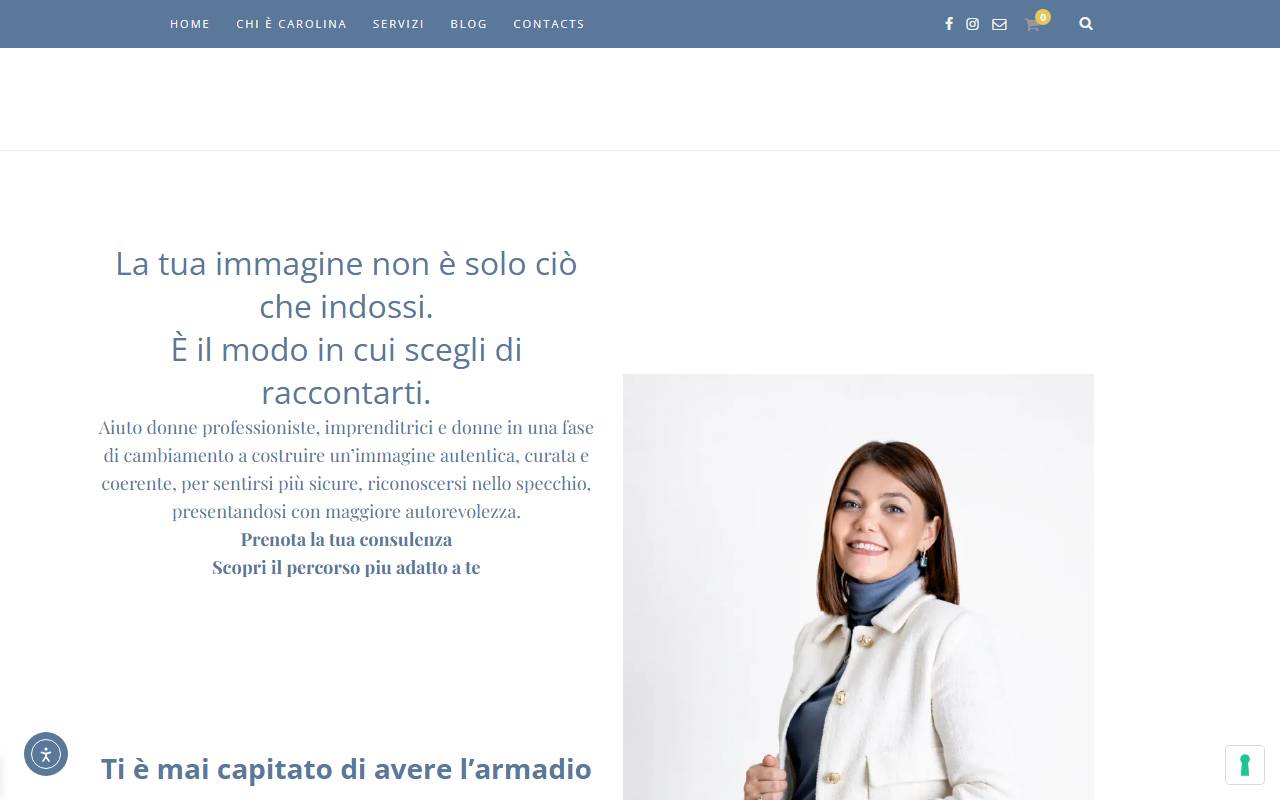 Anteprima del sito: Carolina Milani Image Consultant