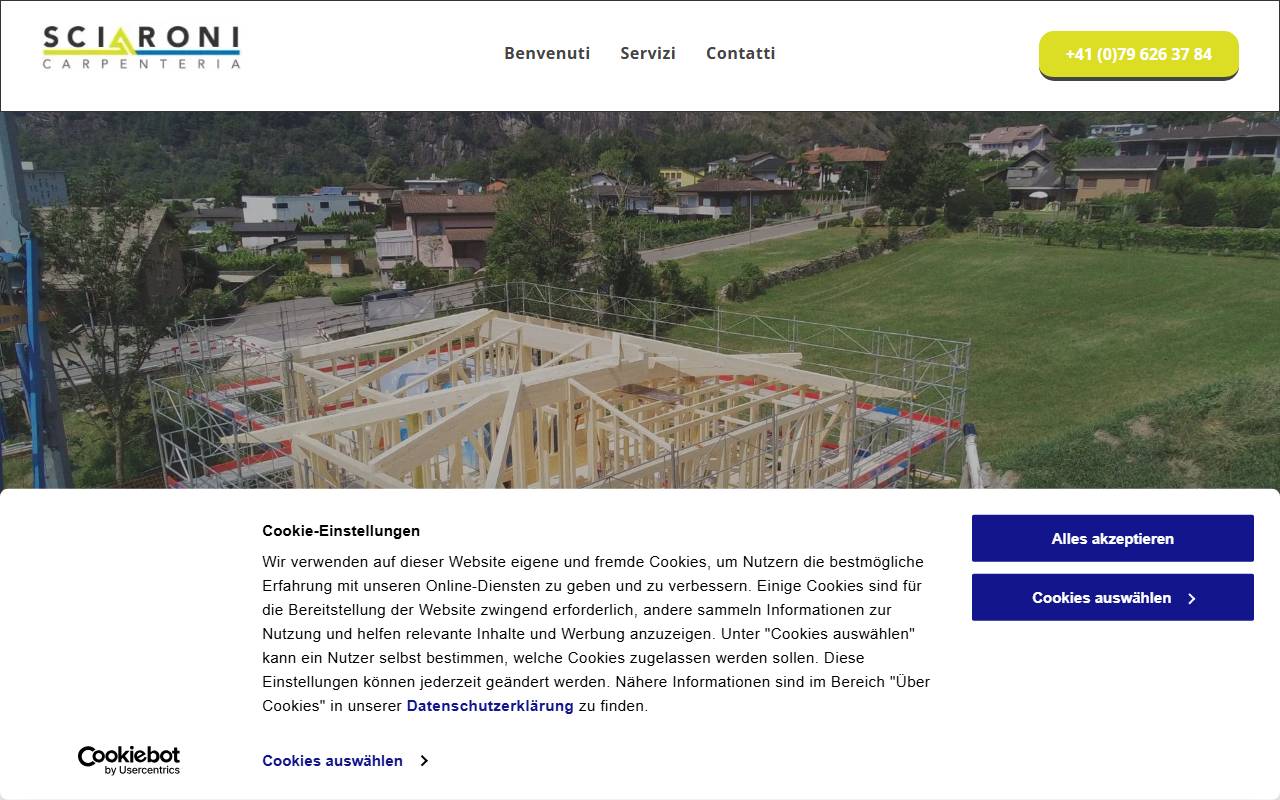 Anteprima del sito: Sciaroni Carpenteria Sagl