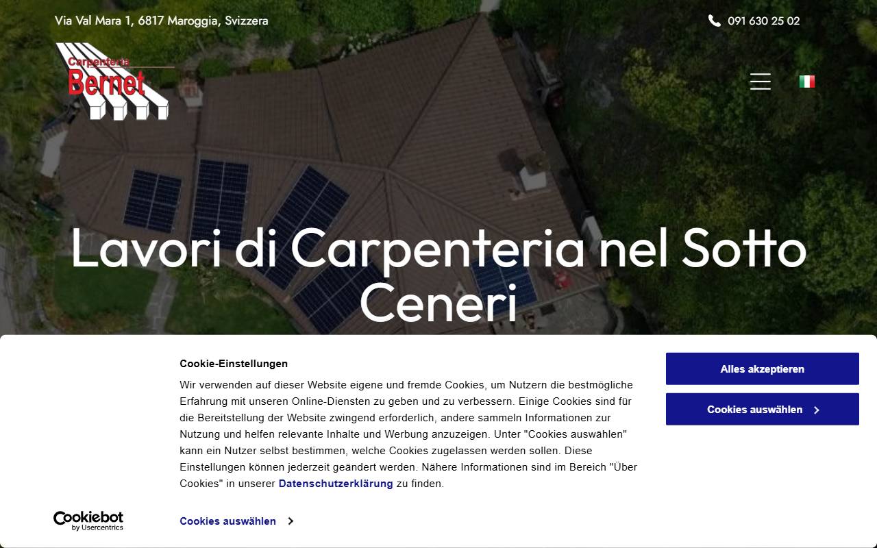 Anteprima del sito: Carpenteria Bernet SA