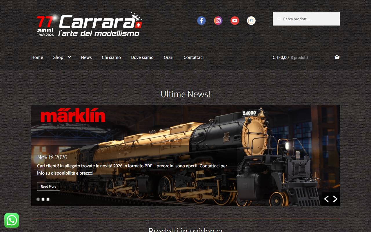 Anteprima del sito: Carrara l'arte del modellismo