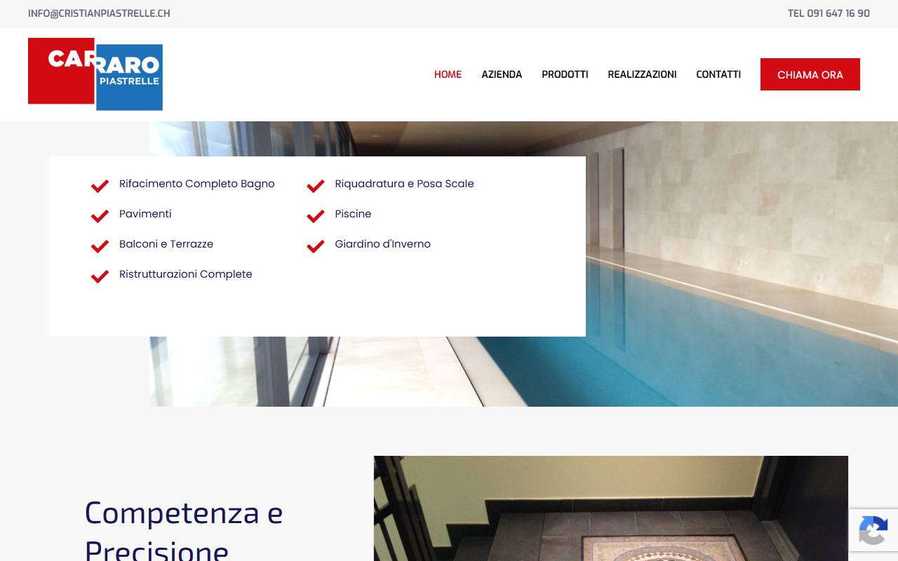 Anteprima del sito: Carraro Piastrelle SA