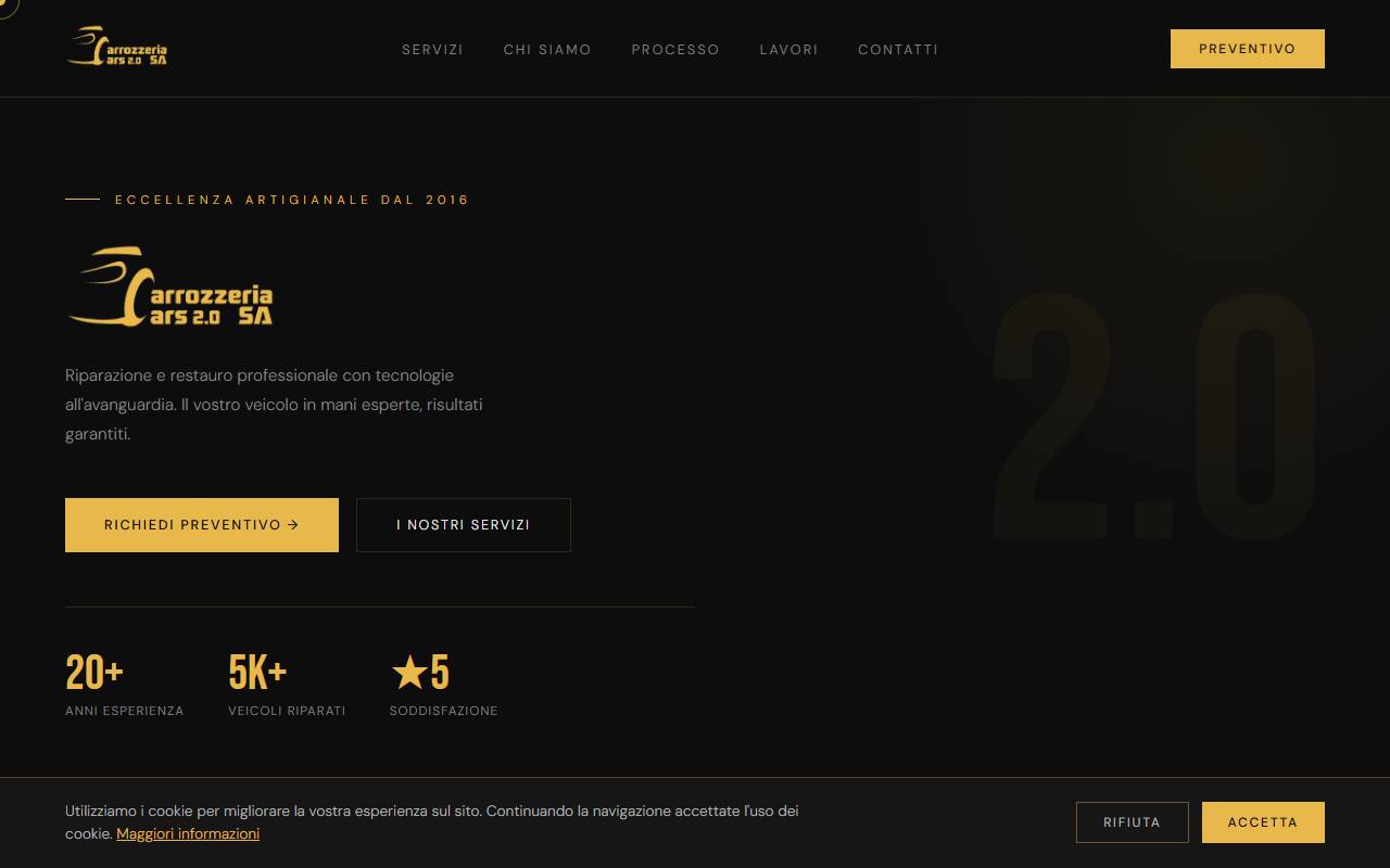 Anteprima del sito: Carrozzeria Cars 2.0 SA
