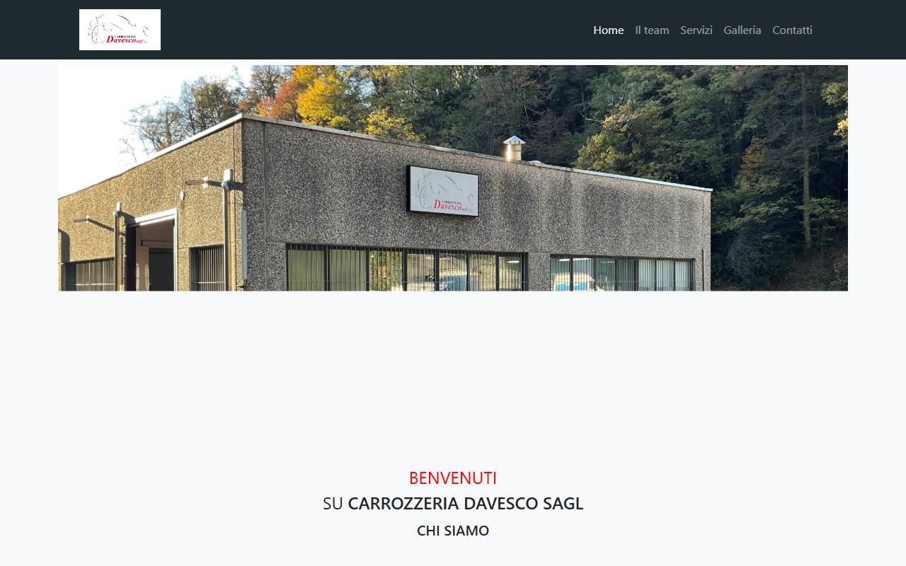 Anteprima del sito: CARROZZERIA DAVESCO Sagl