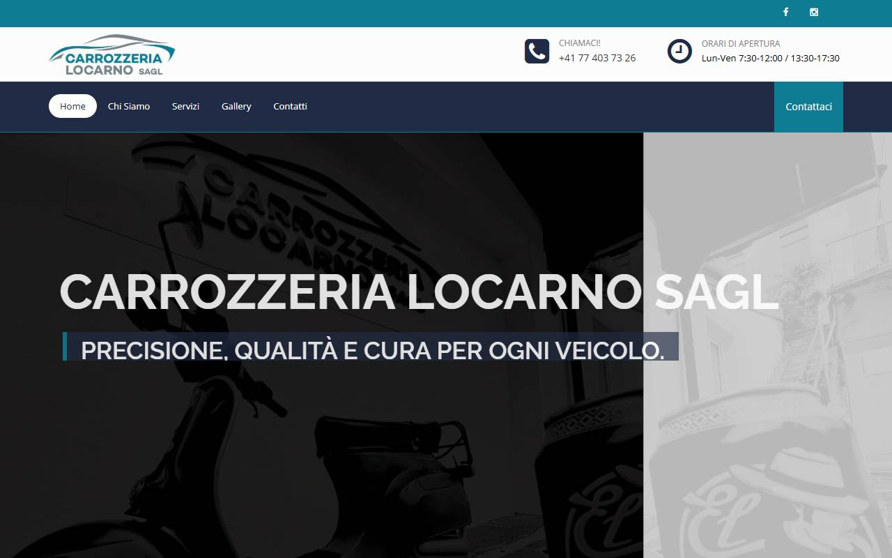 Anteprima del sito: Carrozzeria Locarno Sagl