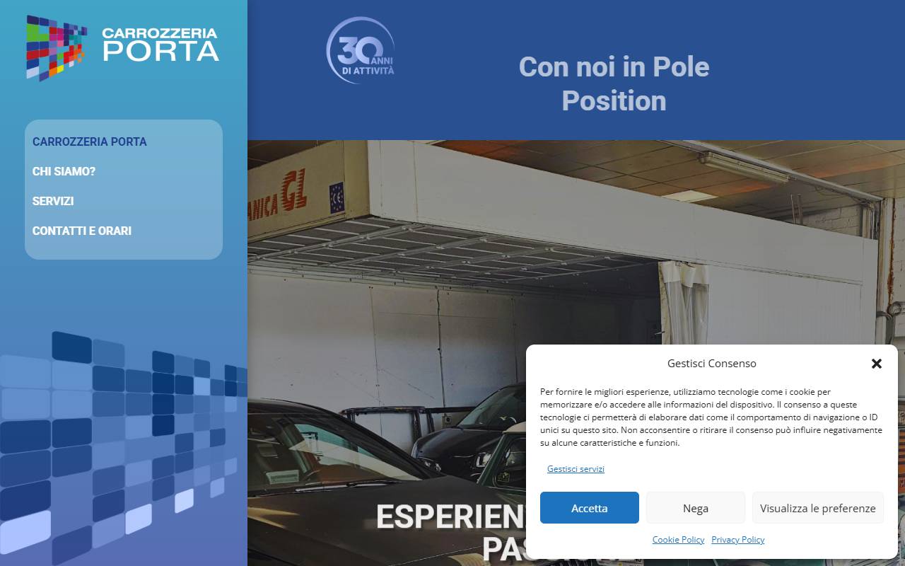 Anteprima del sito: Carrozzeria Porta Sagl