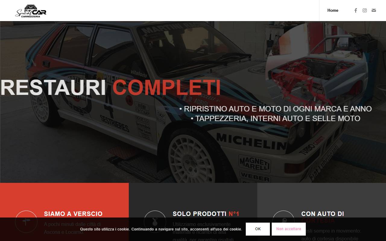 Anteprima del sito: Carrozzeria Special Car Sagl