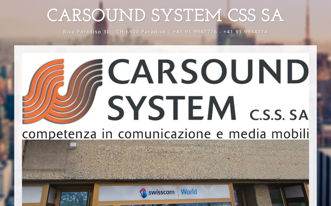 Anteprima del sito: Car Sound System C.S.S. SA