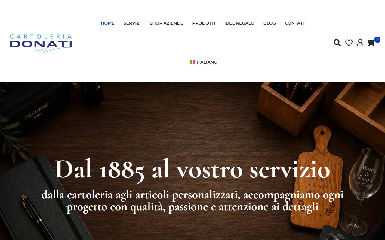Anteprima del sito: Cartoleria Donati SA
