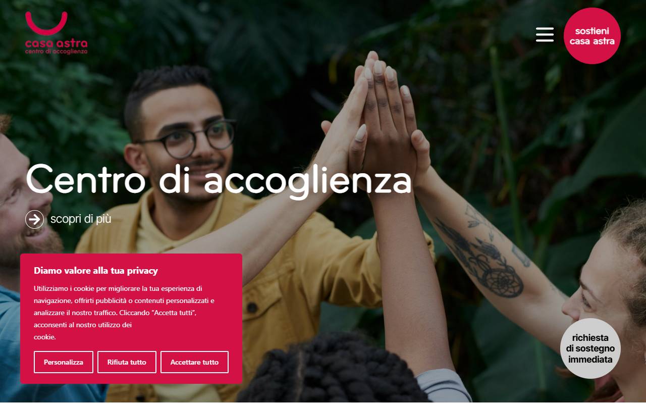 Anteprima del sito: Fondazione CASA ASTRA