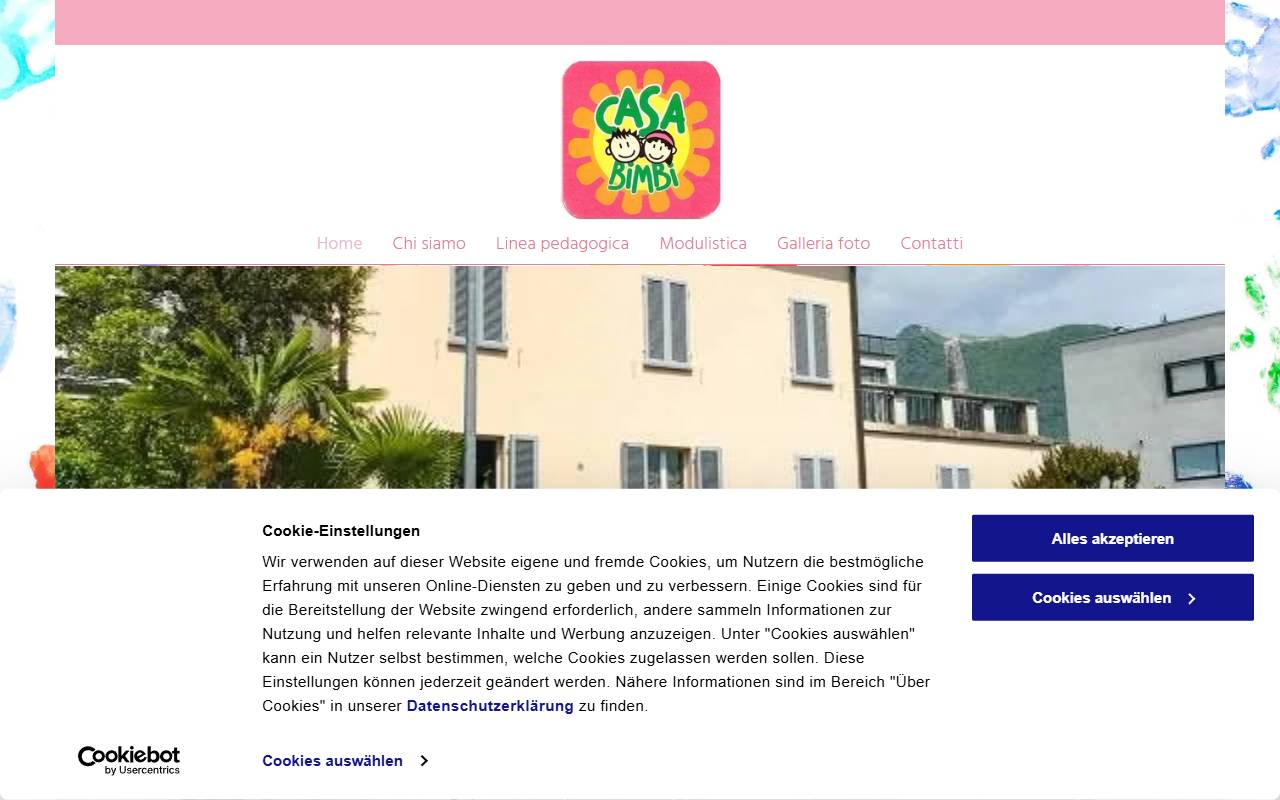 Anteprima del sito: Casa Bimbi