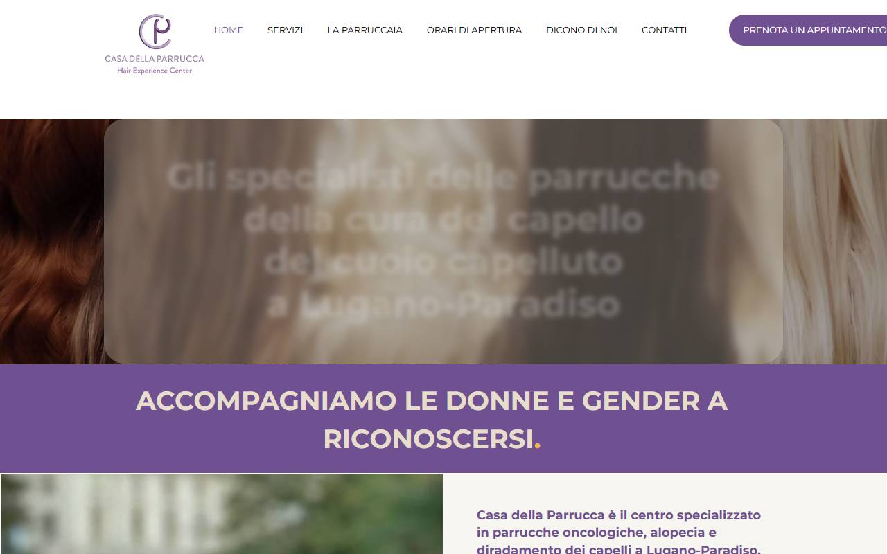 Anteprima del sito: Casa della Parrucca di Elisabetta Aiazzone