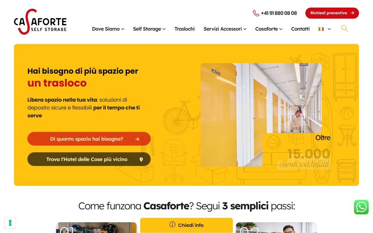Anteprima del sito: CASAFORTE SELF-STORAGE (SUISSE) SA