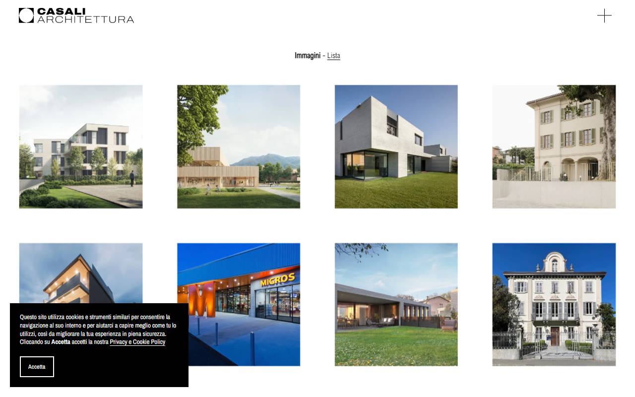 Anteprima del sito: Casali architettura Sagl