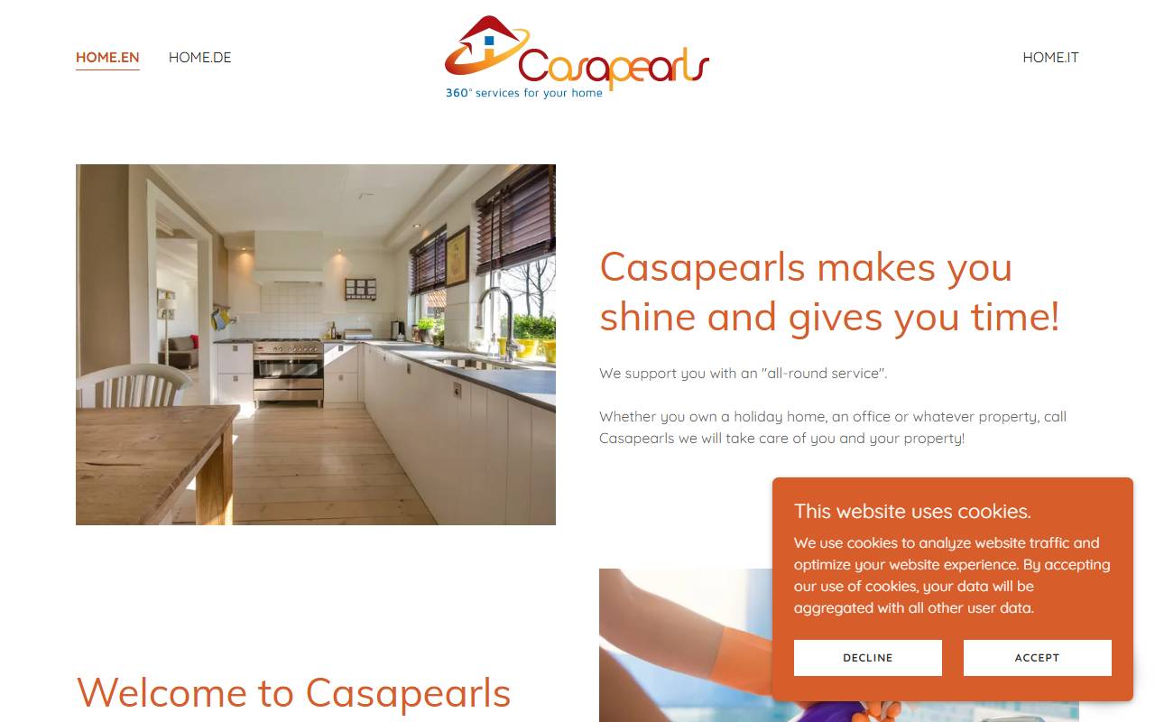 Anteprima del sito: Casapearls di Vosswinkel Martina