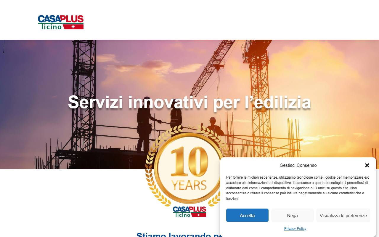 Anteprima del sito: CasaPlus Ticino Sagl