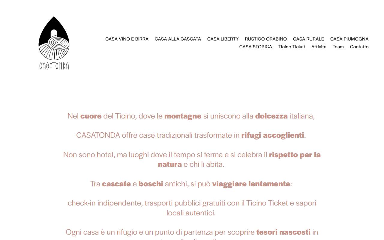 Anteprima del sito: Casatonda Sagl