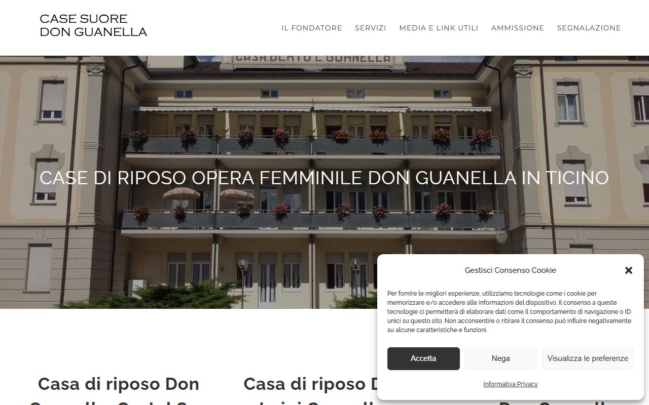 Anteprima del sito: Casa di riposo don Luigi Guanella
