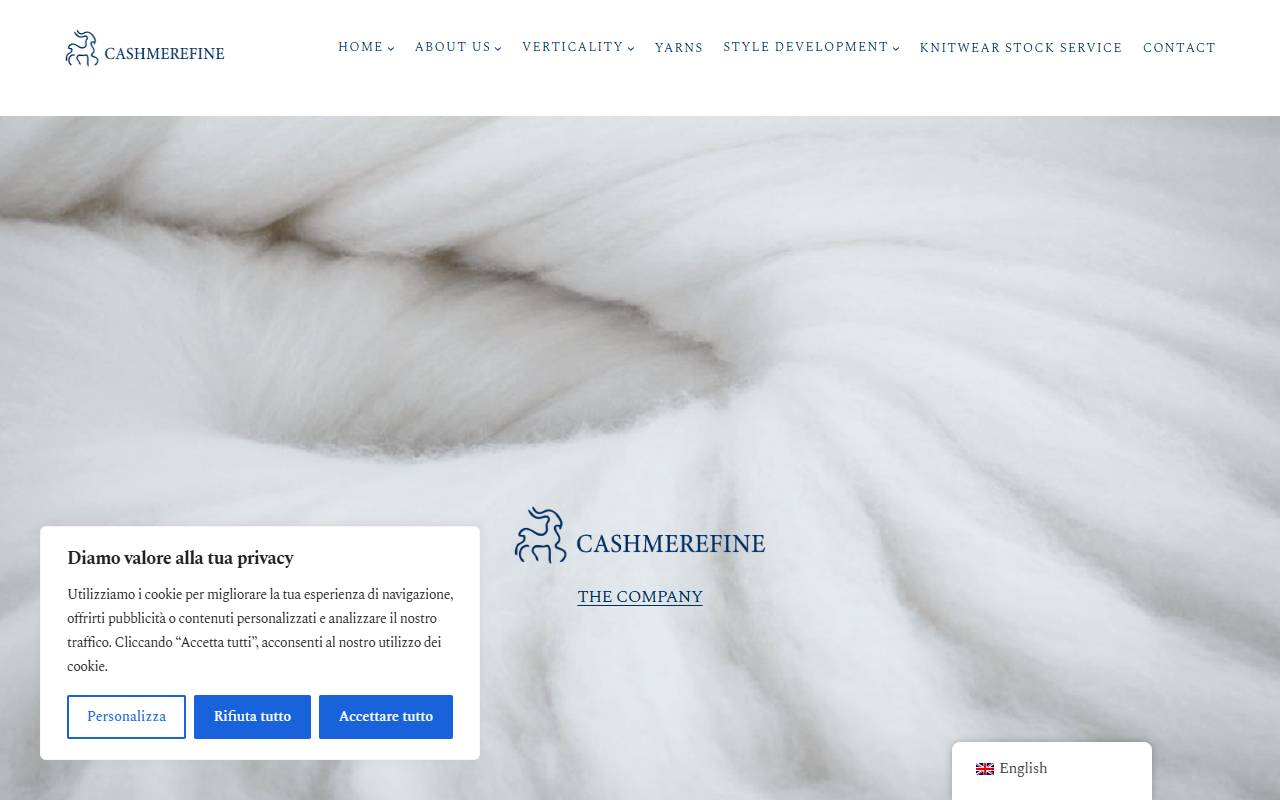 Anteprima del sito: CASHMEREFINE SA