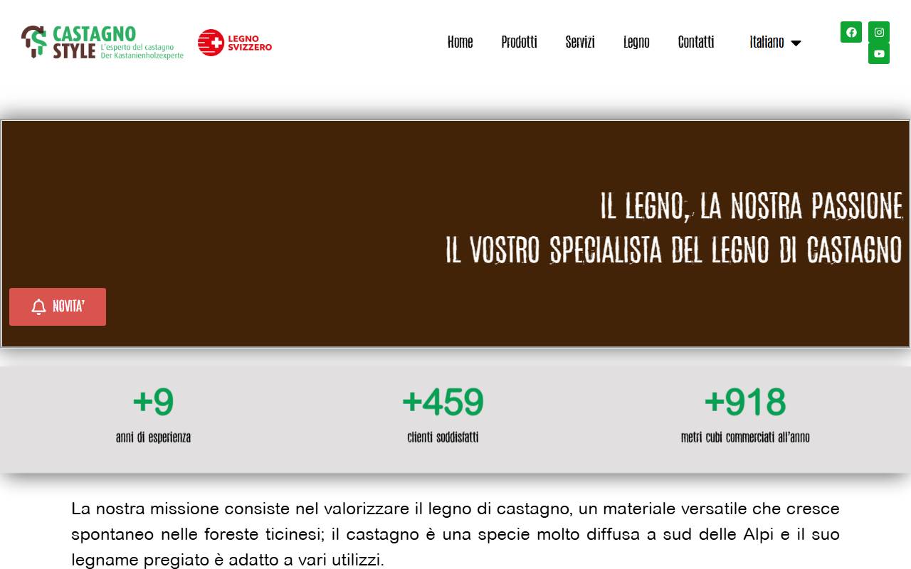 Anteprima del sito: Castagnostyle Sagl