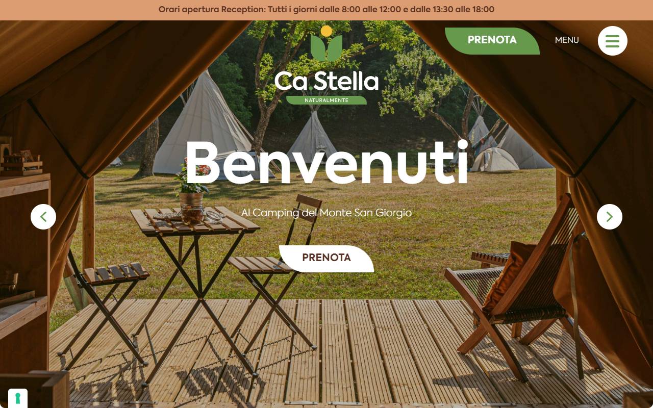 Anteprima del sito: Ca. Stella & Camping del Monte San Giorgio Sagl