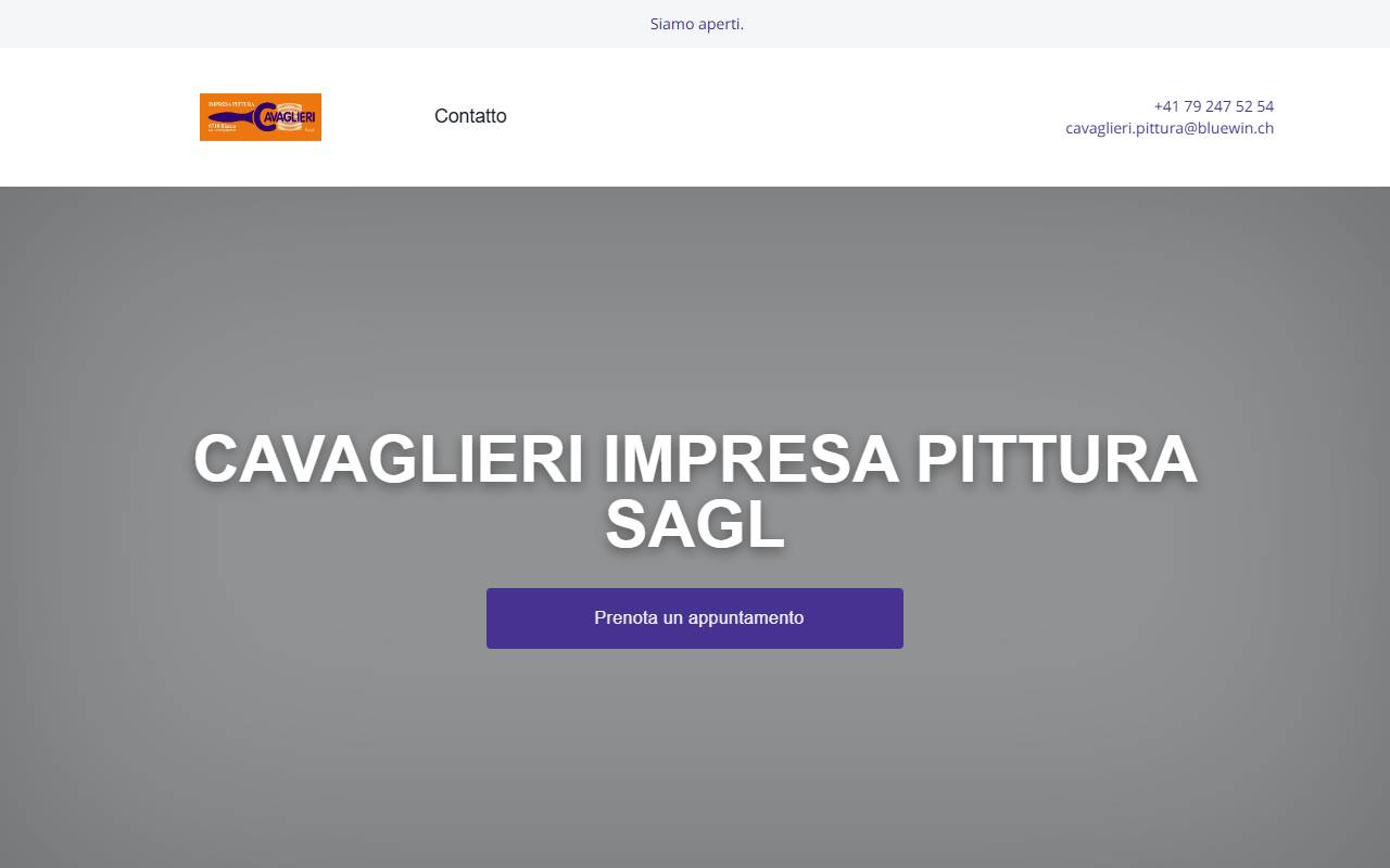 Anteprima del sito: Cavaglieri Impresa pittura Sagl