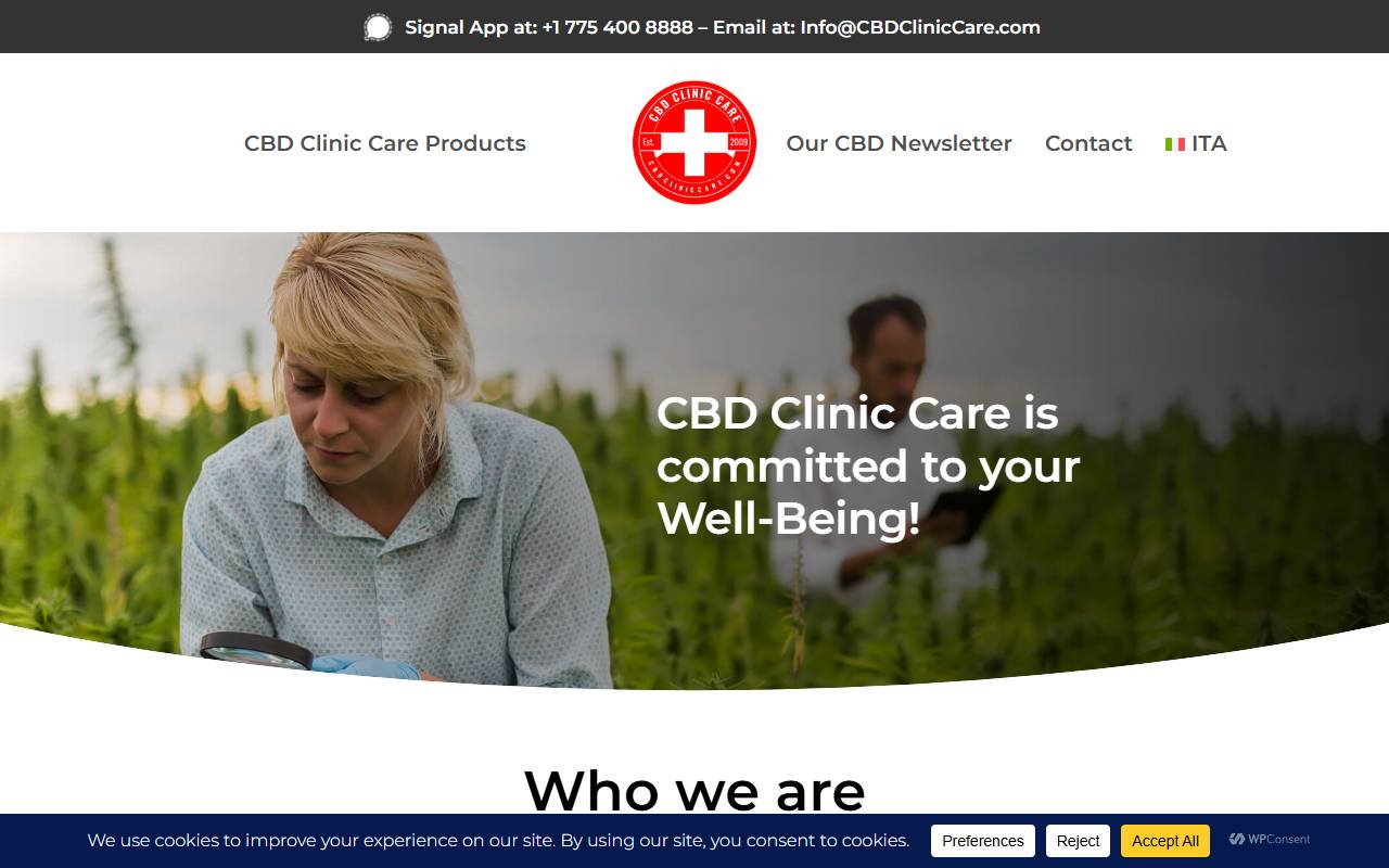 Anteprima del sito: CBD CLINIC CARE GmbH
