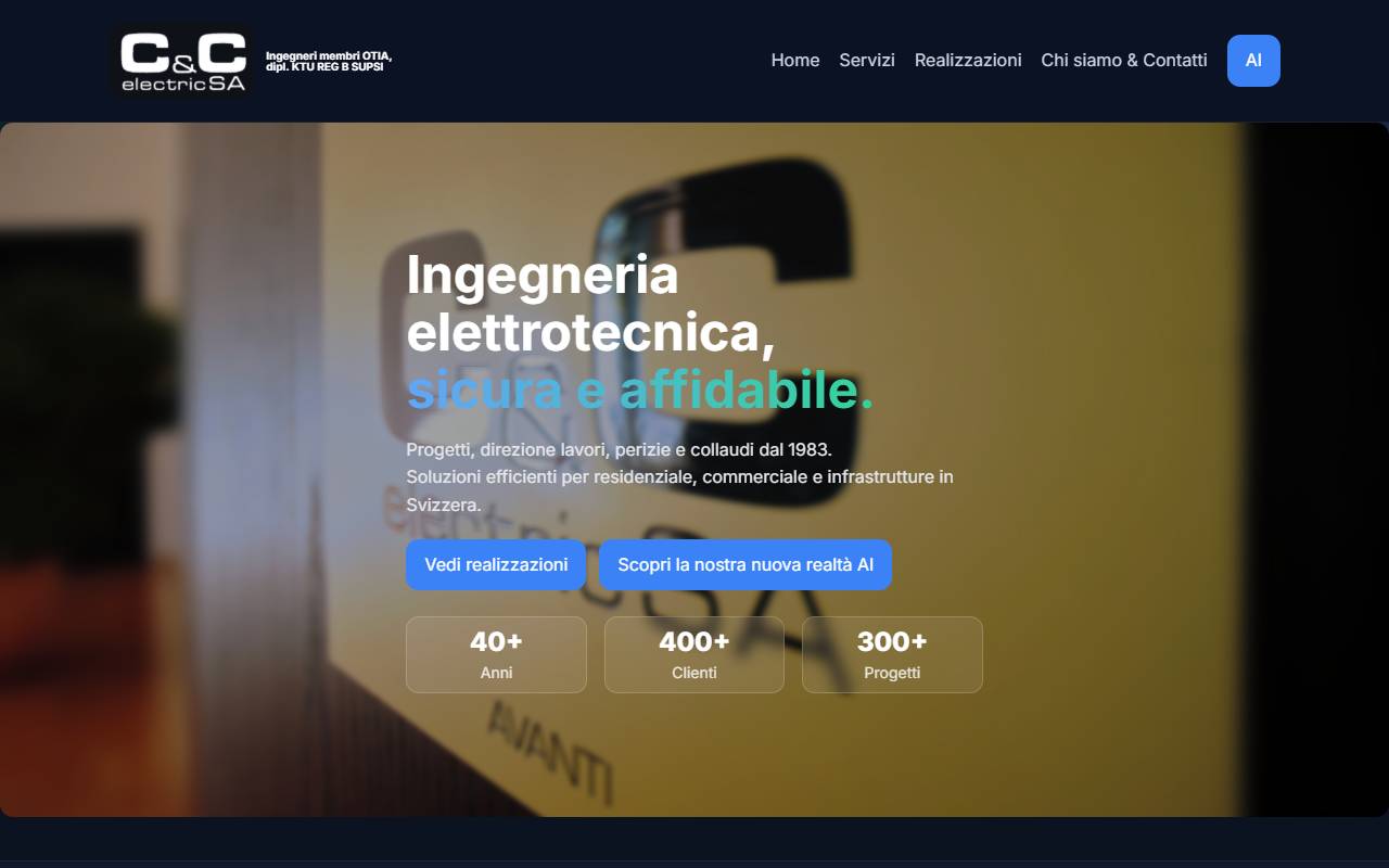 Anteprima del sito: C & C electric SA