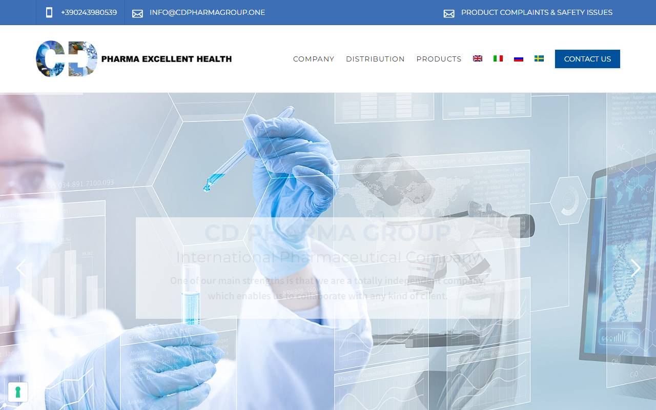 Anteprima del sito: CD PHARMA (SUISSE) SA