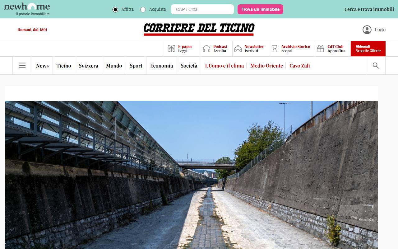 Anteprima del sito: Società Editrice del Corriere del Ticino SA