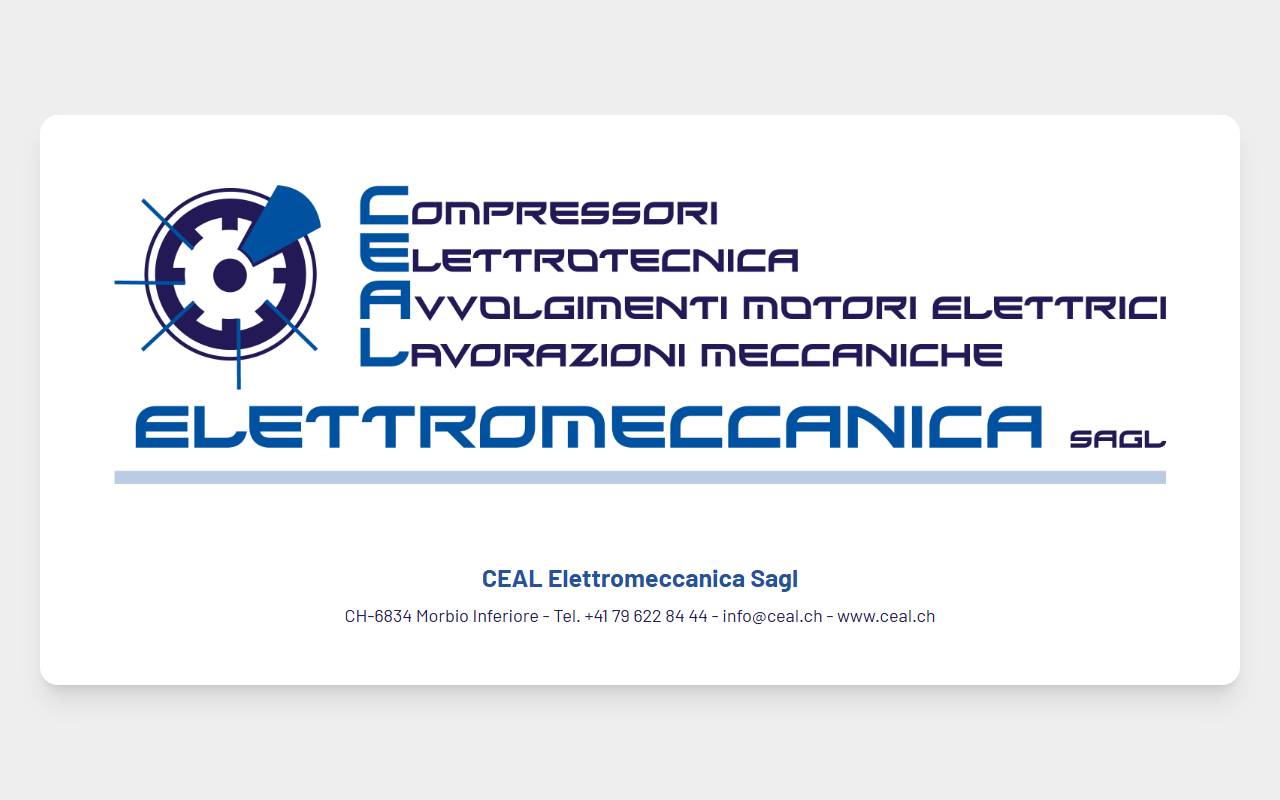 Anteprima del sito: CEAL Elettromeccanica Sagl