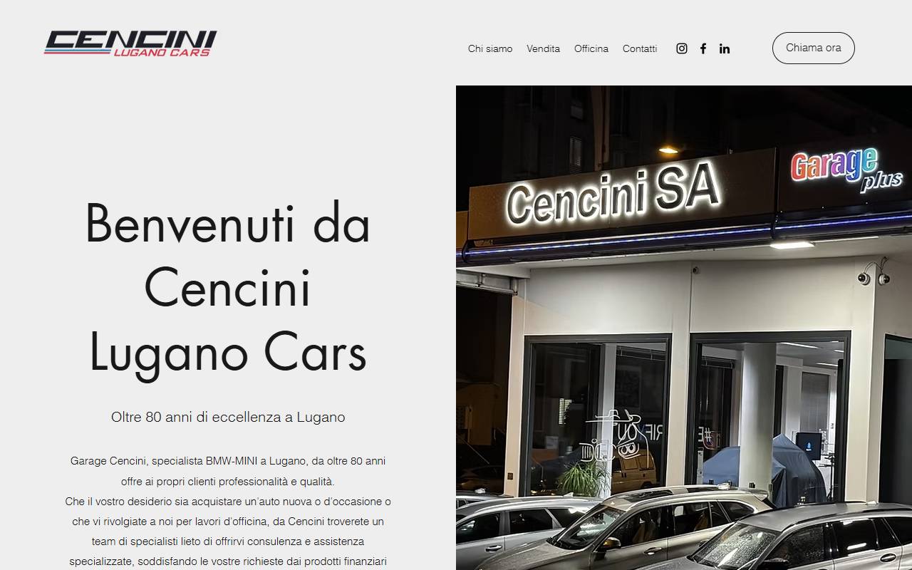 Anteprima del sito: Cencini SA